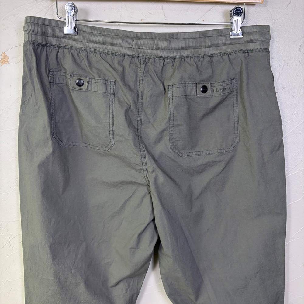 NEW LL Bean Ripstop Jogger Pants Womens Large Dark Taupe Cotton Blend Gorpcore - Picture 5 of 12
